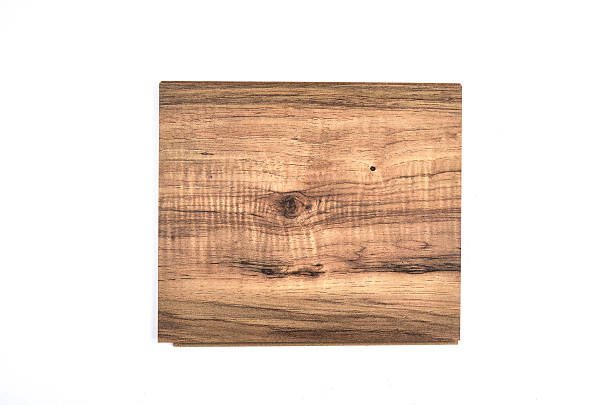 istock Brown Hardwood Tile on white Background Directly Above 491101302