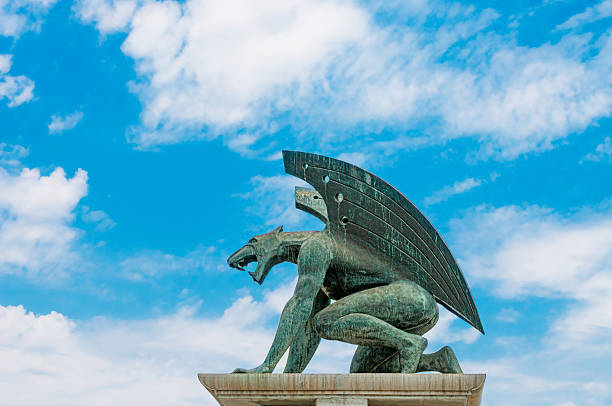 The statue of Eros that dominates the centre of Londons's Piccadilly Circus.