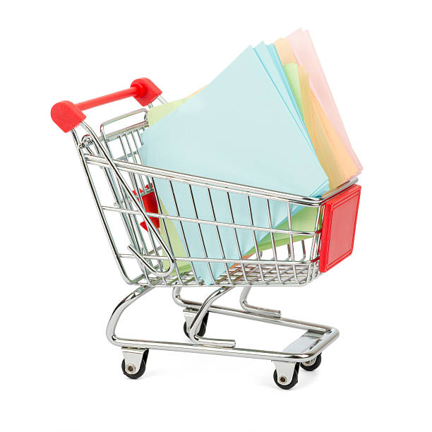 istock Stickers in shopping cart 491103248