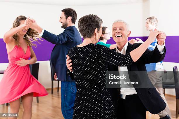 Group Of People Dancing In Dance Class Stock Photo - Download Image Now - Dancing, Group Of People, Mature Adult