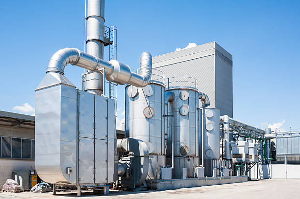 istock Industrial plant to filter the air 491117392