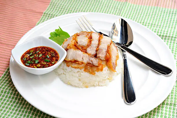 Photo of Rice crispy pork with chilli sauce