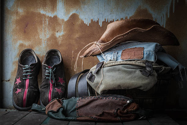 istock accessories to dress on old wooden table. 491119070