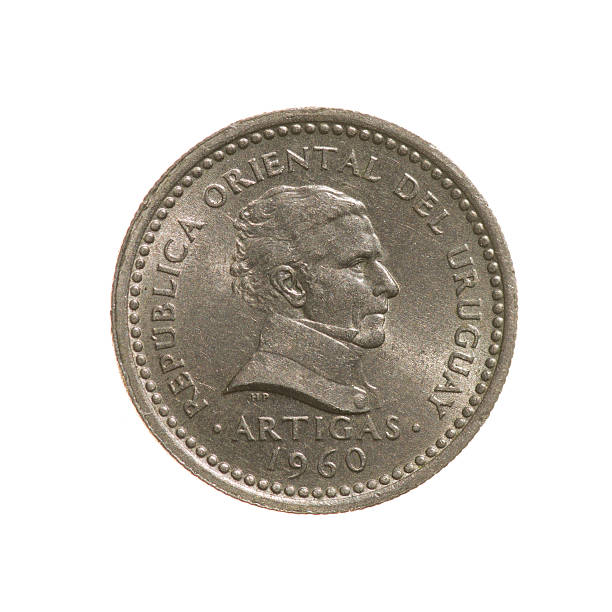 istock Twenty-five coin Centesimo Uruguay isolated on a white backgrou 491119564