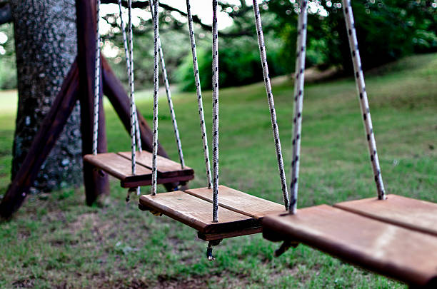 istock Solitaire swing bench in the park 491119924
