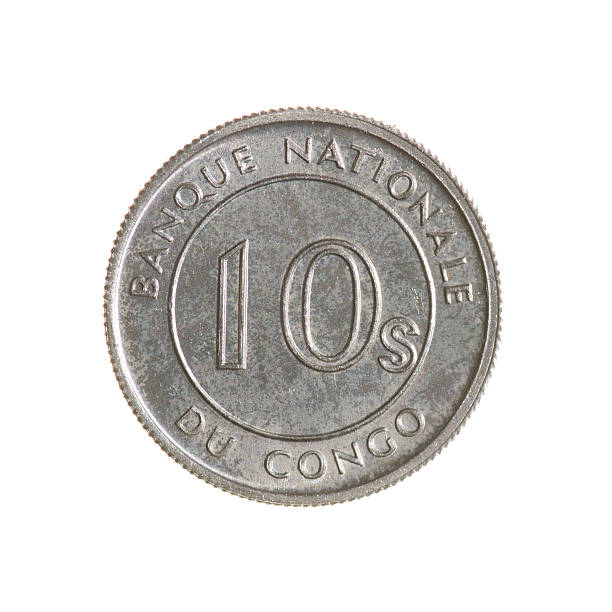 istock Ten Seng Congo coin isolated on white background. top view. 491120072