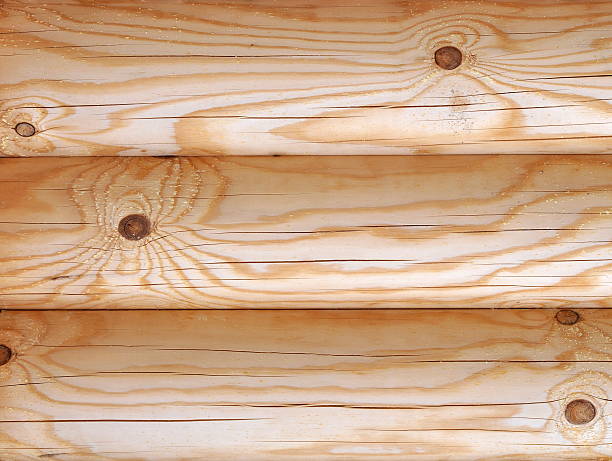 timbered parete in legno - oakum foto e immagini stock