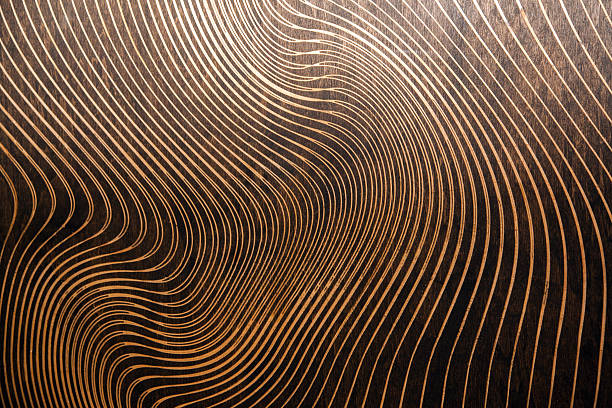 textura de madera con los patrones lasered - contrasts viewpoint wood wood panelling fotografías e imágenes de stock