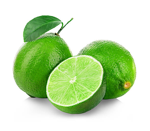 istock Limes isolated close-up on a white background 491134434