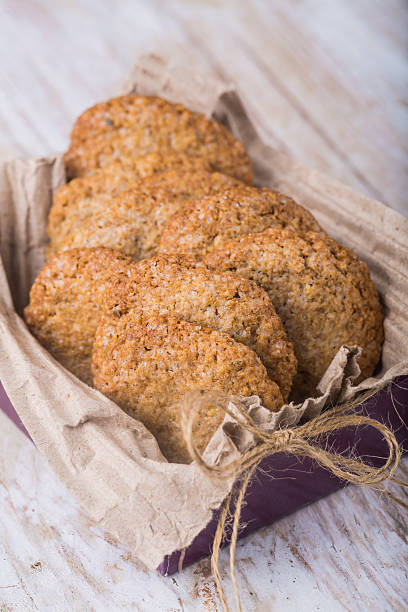 istock Homemade wholemeal cookies in ecological box 491136922