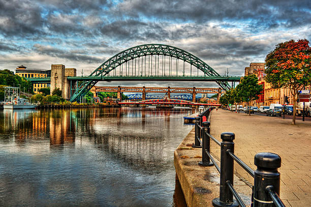 Newcastle upon Tyne HDR September 2015, bridges in Newcastle upon Tyne (England), HDR-technique tyne bridge stock pictures, royalty-free photos & images