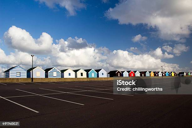 Colourful Beach Huts Southwold Suffolk England Stock Photo - Download Image Now - Architecture, Asphalt, Beach