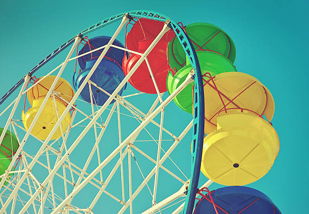 istock Ferris wheel in retro vintage style 491140203