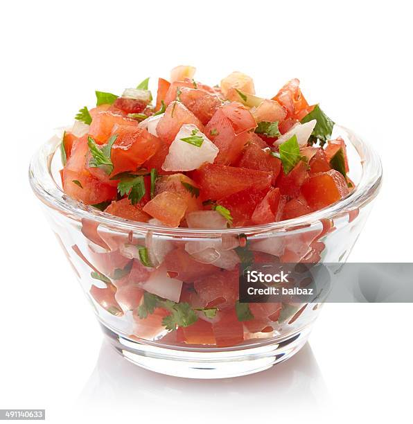 Salsa Dip Stock Photo - Download Image Now - Appetizer, Bowl, Cilantro