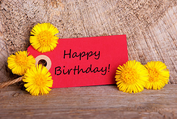 istock Red Tag with Happy Birthday 491141201