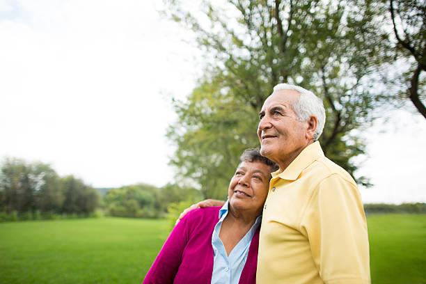 istock Elderly couple looking at the sky 491142069