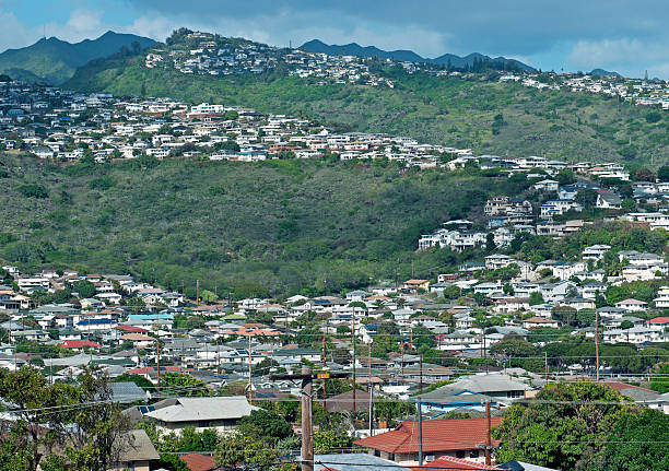 wilhelmina ヒルの住宅街にハワイ州ホノルル） - honolulu community residential district city ストックフォトと画像