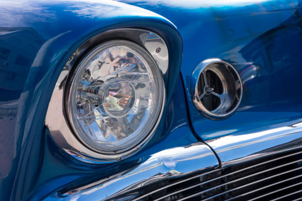 istock Vintage American Car Front Detail 491143377