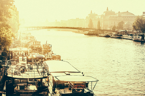 Paris, France - September 24, 2013: Morning view of La Seine.