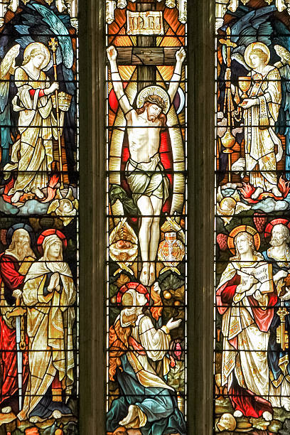 istock stained glass crucifixion 491144075