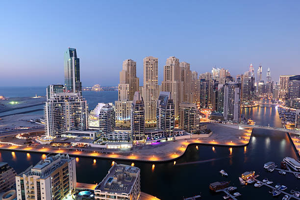 istock Dubai Marina at dusk 491145693