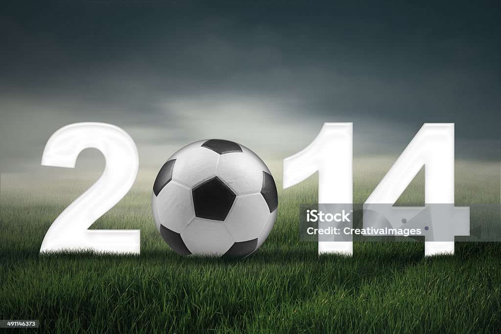 Concetto di campionato di calcio 2014 - Foto stock royalty-free di 2014