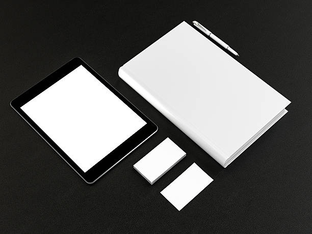 istock layout white papers and business cards with the tablet 491146414
