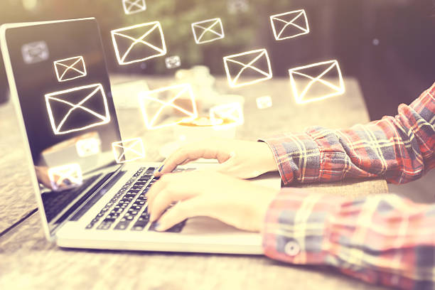istock Email concept with girl's hands 491146858