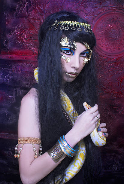 istock Woman with snake. 491146927