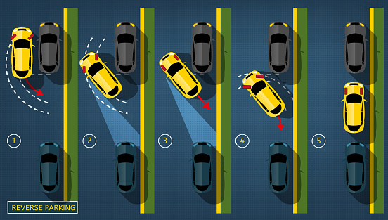 Parking Brake Reverse Reverse Parking 02 A02 Stock Illustration - Download Image Now ...