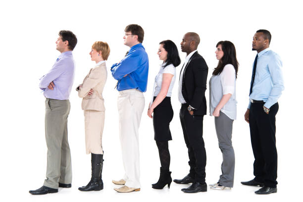 istock Business people in a line 491148480