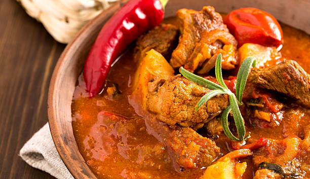 istock Hungarian goulash in plate closeup 491148736