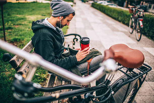 istock Morning coffee in a park 491148996