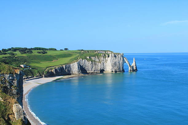 istock Cliffs of etretat, France 491149782