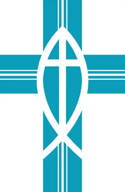 Vector illustration of Christian Cross