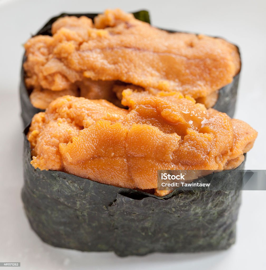 Uni, sea urchin egg over rice 2015 Stock Photo