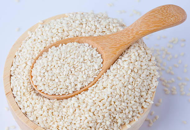 istock Organic natural sesame seeds 491173244