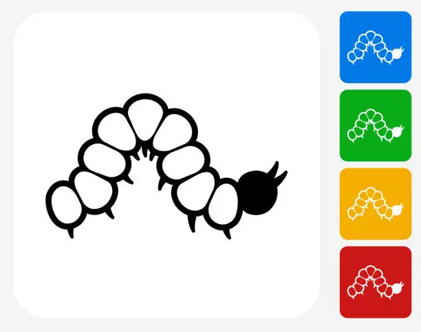 Vector illustration of Caterpillar Icon Flat Graphic Design
