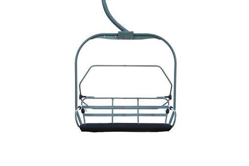 Chairlift isolated on a white background