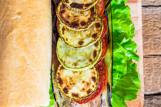 istock Vegetable sandwich with eggplant and zucchini 491185730