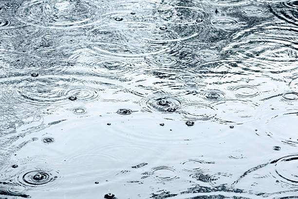 istock sidewalk with puddles of water and raindrops 491188814