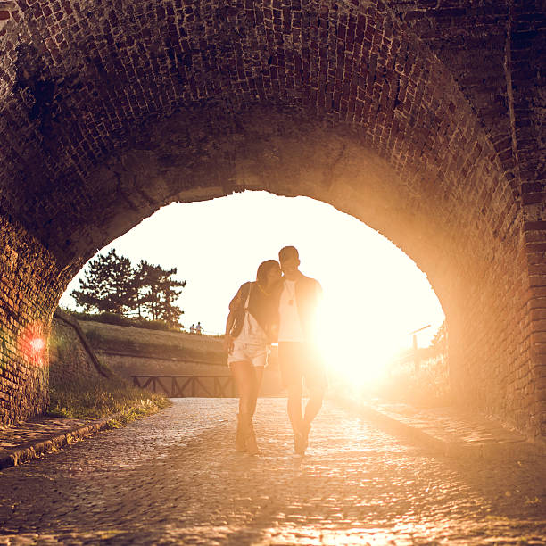 People going to the light at the end of the tunnel
