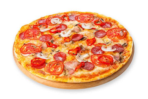 istock Delicious pizza with mushrooms, chili and pepperoni 491201468