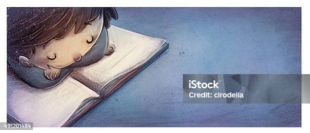 Child Reading A Book Stock Illustration - Download Image Now - Book, Child, Reading