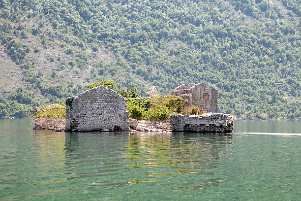 Ruins of an island prison on Skadar lake, Montenegro