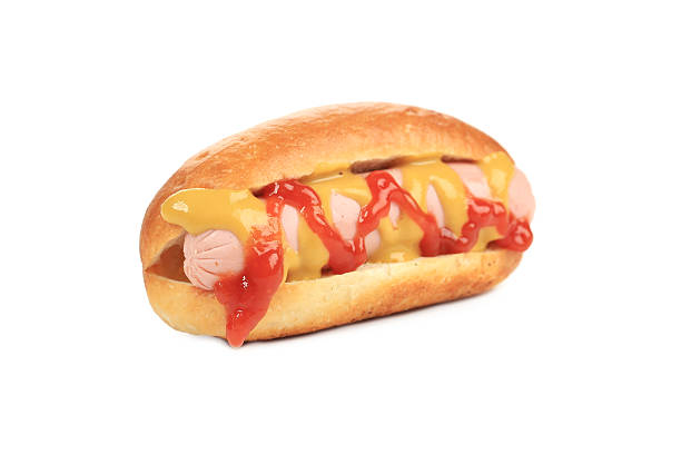 istock Tasty grilled hotdog with mustard. 491203203
