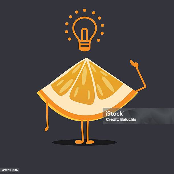 Orange Fruit Character Stock Illustration - Download Image Now - 2015, Cartoon, Characters