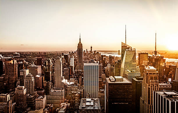 istock New York skyline at sunset 491204265
