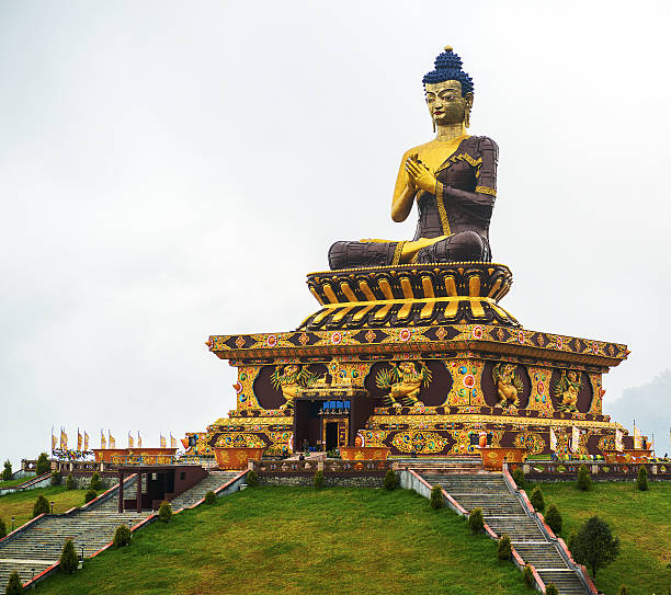istock Massive  bronze statue of Buddha  in Sikkim, India 491204725