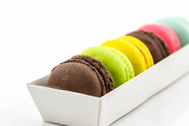 istock Sweet and colourful french macaroons or macaron. 491205502